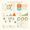 Hunting infographics vector design illustration