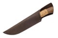 Hunting knife in sheath wild boar head Royalty Free Stock Photo