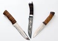 Hunting knives from Russia Royalty Free Stock Photo