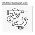 Hunting line icon