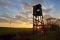 Hunting pulpit at sunset