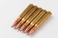 30-06 hunting rifle ammunition Royalty Free Stock Photo