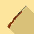 Hunting rifle icon, flat style Royalty Free Stock Photo