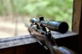 Hunting rifle with scope