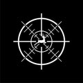 Hunting Season with Deer in gun sight icon on dark background