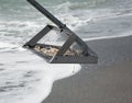 Hunting for shark teeth on Venice beach Florida Royalty Free Stock Photo