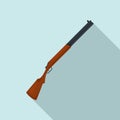 Hunting shotgun icon, flat style Royalty Free Stock Photo