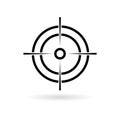 Hunting sight icon on white background