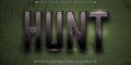 Hunting text effect, editable wild and camouflage text style Royalty Free Stock Photo