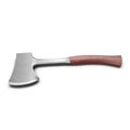 Hunting or tourist hatchet isolated on white. 3D illustration, clipping path Royalty Free Stock Photo