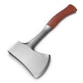 Hunting or tourist hatchet isolated on white. 3D illustration, clipping path Royalty Free Stock Photo