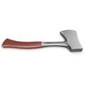 Hunting or tourist hatchet isolated on white. 3D illustration, clipping path Royalty Free Stock Photo