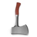 Hunting or tourist hatchet isolated on white. 3D illustration, clipping path Royalty Free Stock Photo