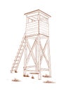Hunting tower. Royalty Free Stock Photo