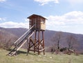 Hunting tower in mountain Sredna gora, Bulgaria Royalty Free Stock Photo