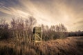 Hunting tower in rough nature Royalty Free Stock Photo