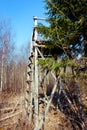 Hunting tower vertical stairs Royalty Free Stock Photo