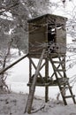 Hunting Tower at Winter Royalty Free Stock Photo