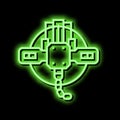 hunting trap neon glow icon illustration Royalty Free Stock Photo