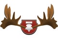 Hunting trophy - horns Royalty Free Stock Photo