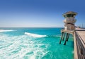 Huntington beach main lifeguard tower Surf City California