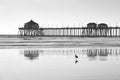 Huntington Beach Pier Afternoon Reflections Royalty Free Stock Photo