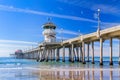 The Huntington Beach Pier Royalty Free Stock Photo