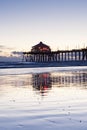 Huntington Beach Pier Reflections Royalty Free Stock Photo