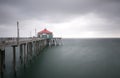 Huntington Beach Pier Storm Royalty Free Stock Photo