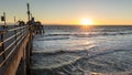 Huntington Beach Pier Sunset Royalty Free Stock Photo