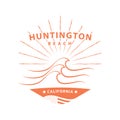 huntington beach. Vector illustration decorative design