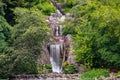 Huntington Falls, an artificial waterfall flowing from the top of Strawberry Hill and into Stow lake, Golden Gate Park, San