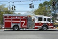 Huntington Manor Fire Department fire truck Royalty Free Stock Photo