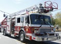 Huntington Manor Fire Department fire truck at the parade in Huntington , New York Royalty Free Stock Photo