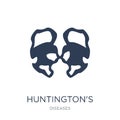 Huntington's disease icon. Trendy flat vector Huntington's disea Royalty Free Stock Photo