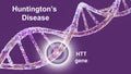 Huntington's disease, a neurodegenerative disease due to mutation in the huntingtin gene, HTT, conceptual 3D Royalty Free Stock Photo