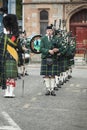Huntly Pipe marching band Royalty Free Stock Photo