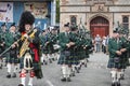 Huntly Pipe marching band Royalty Free Stock Photo