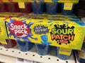 Hunts snack packs sour patch on a retail shelf Royalty Free Stock Photo