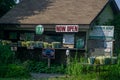 Front of a rustic golf club in the countryside in Ontario, Canada