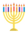 Hunukkah menorah icon vector illustration isolated on white background