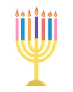 Hunukkah menorah icon vector illustration isolated on white background