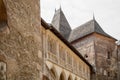 The Hunyad Castle closeup. Medieval Gothic-Renaissance castle in