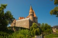 The Hunyad Castle. Medieval Gothic-Renaissance castle in Hunedoara,Transylvania. Castelul Huniazilor or Castelul Corvinestilor, Royalty Free Stock Photo