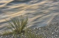 Hunza river flowing through the beautiful mountain valley near Passu