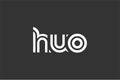 HUO Creative Unique Modern Letter Logo Design. Elegant Monogram Logo Design with Decorative Elements and Typography Royalty Free Stock Photo