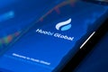 Huobi Global mobile app running on smartphone.