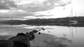 Huon River Tasmania Black And White Landscape