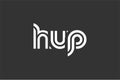 HUP Creative Unique Modern Letter Logo Design. Elegant Monogram Logo Design with Decorative Elements and Typography Royalty Free Stock Photo