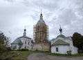 ÃÂ¡hurch of a Sign (Znamenskaya) and Church of the Deposition of the Robe (Rizopolozhenskaya) on a Mzhara. Royalty Free Stock Photo
